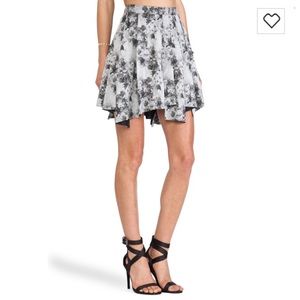 Floral Flare Skirt Black Robert Rodriguez